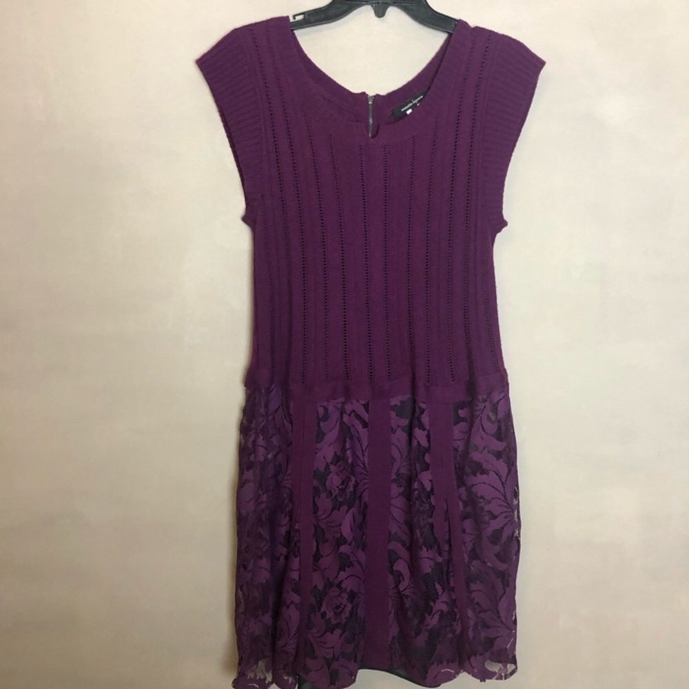 EUC Nanette Lepore purple sweater dress size large